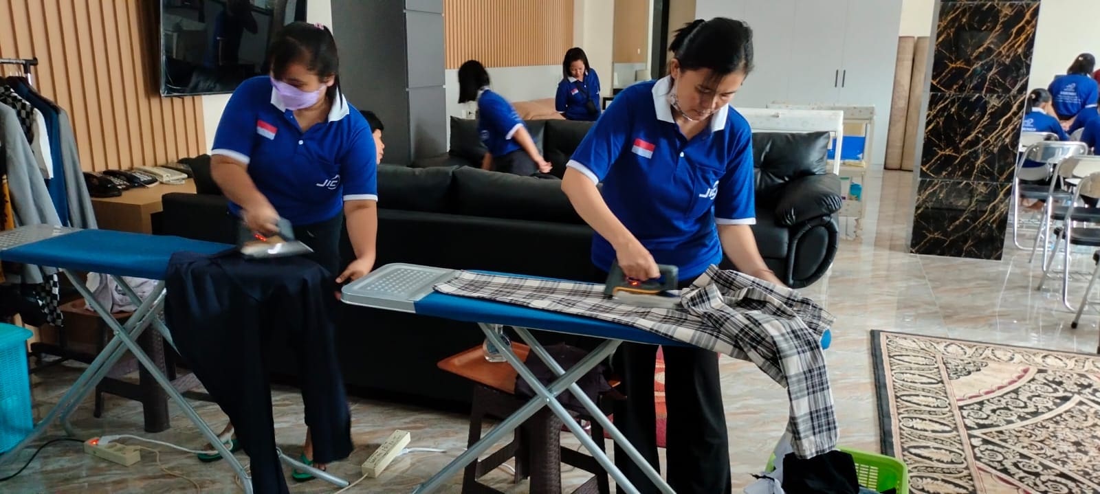 ironing training in the center